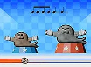Rhythm Tapper with a Marine Mascot