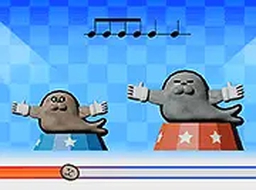Rhythm Tapper with a Marine Mascot